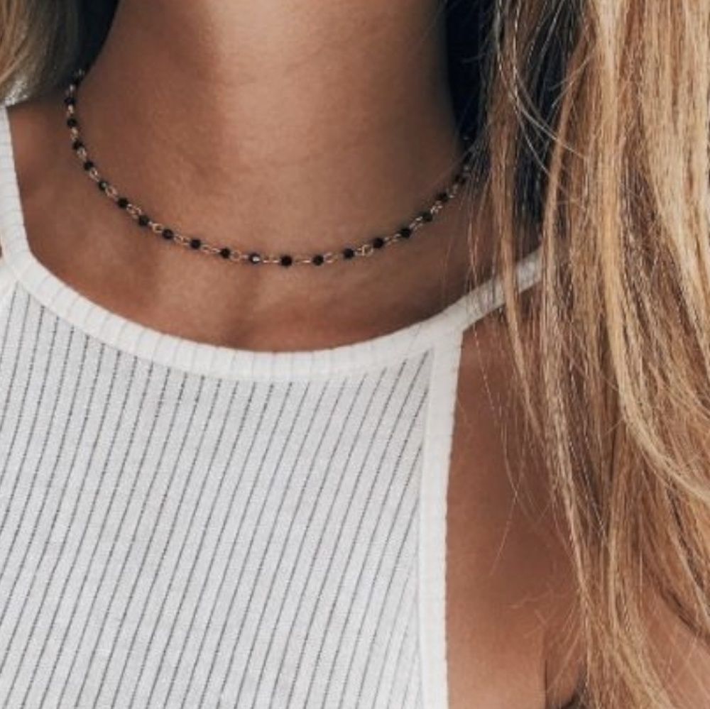 Black & Gold Satellite Choker